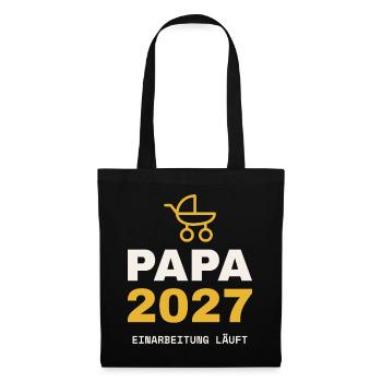 Papa 2027 - Stoffbeutel - Schwarz - Vorne