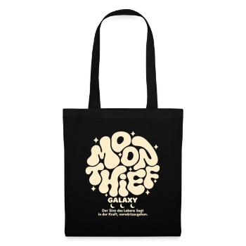 Mond Tief Galaxy – Kosmos Motivation Retro Design - Stoffbeutel - Schwarz - Vorne