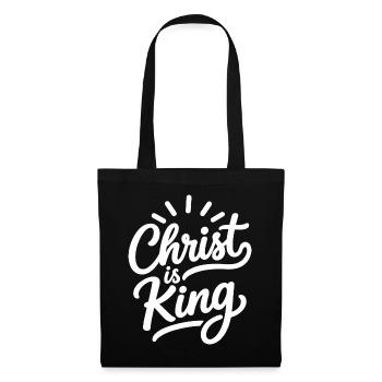 Christus ist König christlicher Glaube - Stoffbeutel - Schwarz - Vorne