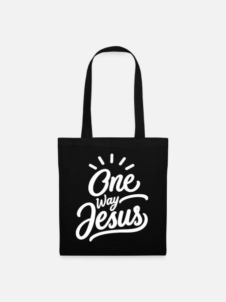 Einweg-Jesus-christlicher Glaube - Stoffbeutel - Schwarz