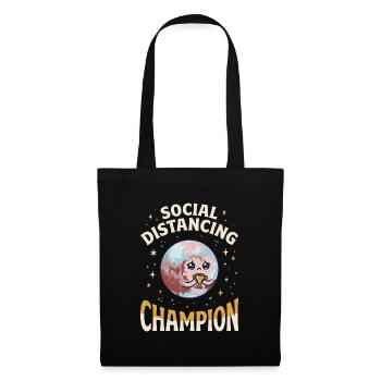 Social Distancing Champion - Stoffbeutel - Schwarz - Vorne