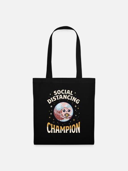 Social Distancing Champion - Stoffbeutel - Schwarz