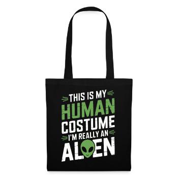 Menschenkostüm, Halloween-alien-thema Fantasievoll - Stoffbeutel - Schwarz - Vorne