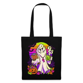 Halloween Geist Pausenaufsicht Lehrkraft - Stoffbeutel - Schwarz - Vorne