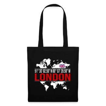 London - Stoffbeutel - Schwarz - Vorne