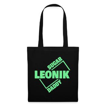 Geschenk für Leonik - Stoffbeutel - Schwarz - Vorne