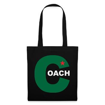 Grünes C mit Stern und OACH - Stoffbeutel - Schwarz - Vorne