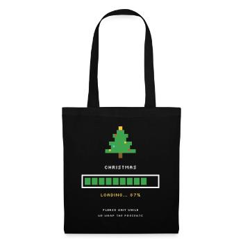 Weihnachten lädt lustigen Countdown-Jumper - Stoffbeutel - Schwarz - Vorne