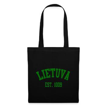 Lietuva Vintage Est.1009 - Stoffbeutel - Schwarz - Vorne