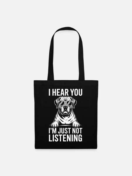 Mastiff Sprüche Hunde Lustiges Mastiff Geschenk - Stoffbeutel - Schwarz