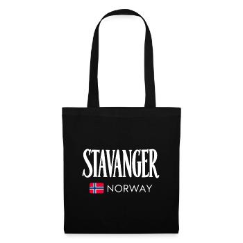 Stavanger - Norway - Norge - Norwegen - Skandinavi - Stoffbeutel - Schwarz - Vorne