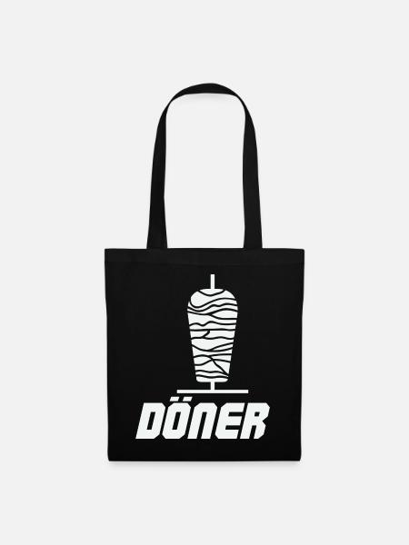 Döner Spieß Emblem - Stoffbeutel - Schwarz