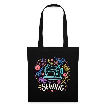 Love Sewing Machine Craft - Stoffbeutel - Schwarz - Vorne