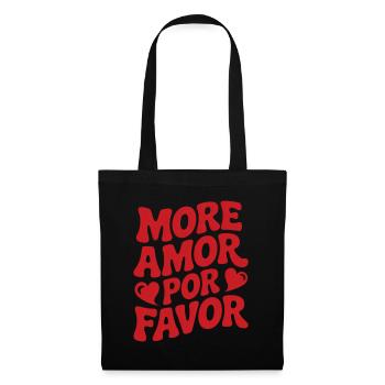 More Amor Por Favor - Stoffbeutel - Schwarz - Vorne