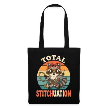 Total Stitchuation Funny Stitchlepoint - Stoffbeutel - Schwarz - Vorne