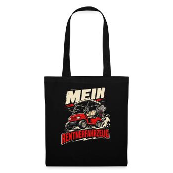 Mein Rentnerfahrzeug Golf Caddy - Stoffbeutel - Schwarz - Vorne