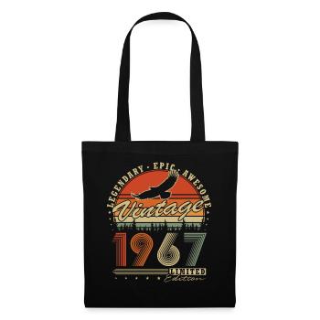 Vintage 1967 Limited Edition Geburtstag Retro - Stoffbeutel - Schwarz - Vorne