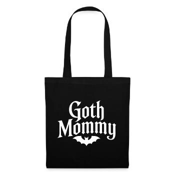 Goth-Mama-Fledermaus-Logo-Tee - Stoffbeutel - Schwarz - Vorne