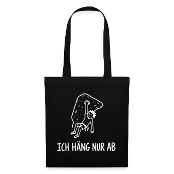 Ich häng nur ab – Bouldern Motiv - Stoffbeutel - Schwarz - Vorne