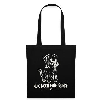 Nur Noch Eine Runde Hund - Stoffbeutel - Schwarz - Vorne