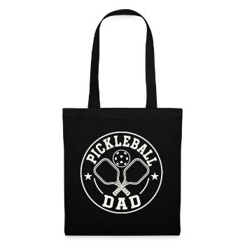 Pickleball Dad Emblem - Stoffbeutel - Schwarz - Vorne