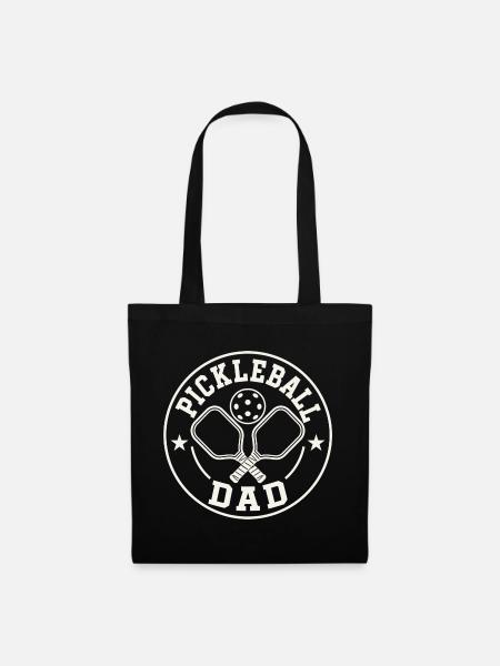 Pickleball Dad Emblem - Stoffbeutel - Schwarz