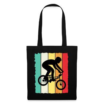 BMX Fahrer Kinder Fahrrad Shirt - Stoffbeutel - Schwarz - Vorne
