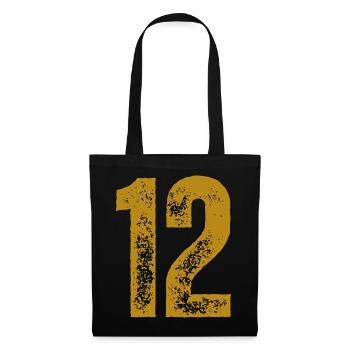 12 - Stoffbeutel - Schwarz - Vorne