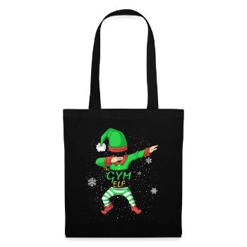 Fitnesself passendes Weihnachtsfamilien-Fitnessshirt - Stoffbeutel - Schwarz - Vorne