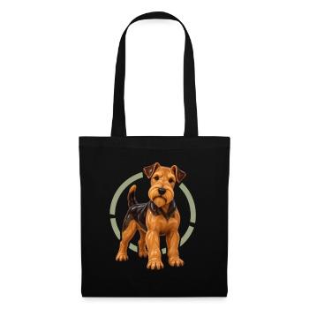 Welsh Terrier - Stoffbeutel - Schwarz - Vorne