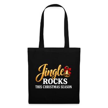 Jingle Rocks Weihnachten Glöckchen lustig - Stoffbeutel - Schwarz - Vorne