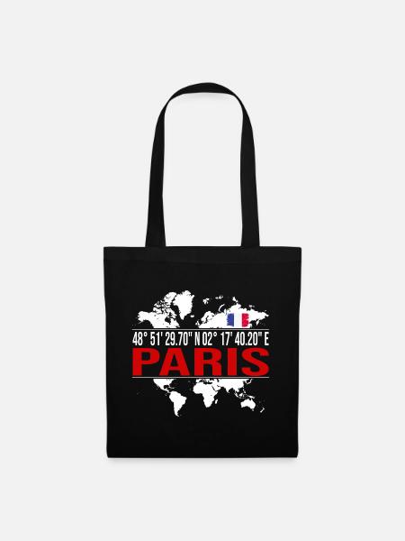 Paris - Stoffbeutel - Schwarz