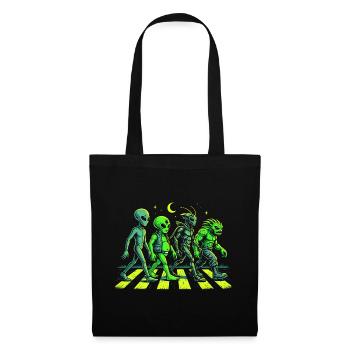 Alien Gang Neon Retro Science Fiction - Stoffbeutel - Schwarz - Vorne