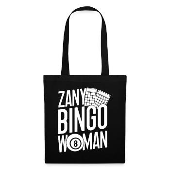 Bingo Player Zany Bingo Woman Bingo - Stoffbeutel - Schwarz - Vorne