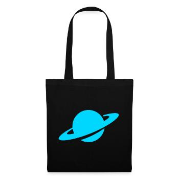 Blauer Ringplanet - Stoffbeutel - Schwarz - Vorne