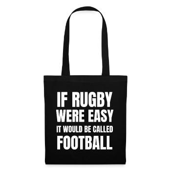 Lustiges Rugbyspieler-Geschenk - Stoffbeutel - Schwarz - Vorne