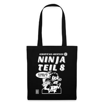 Ninja Teil 8: schneller als Teil 7 - Stoffbeutel - Schwarz - Vorne