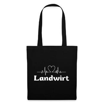 Landwirt - Stoffbeutel - Schwarz - Vorne
