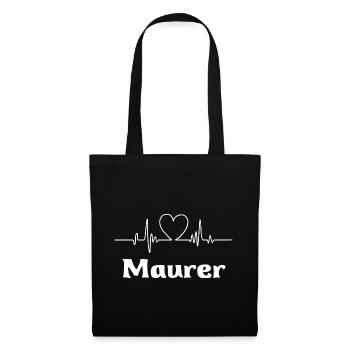 Maurer - Stoffbeutel - Schwarz - Vorne
