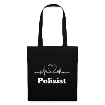 Polizist - Stoffbeutel - Schwarz - Vorne