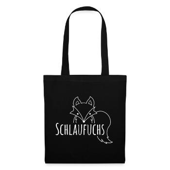Schlaufuchs - Fuchs Line Art - Stoffbeutel - Schwarz - Vorne