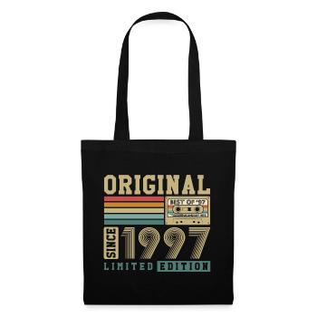 Original 1997 Jahrgang 30. Geburtstag Vintage - Stoffbeutel - Schwarz - Vorne