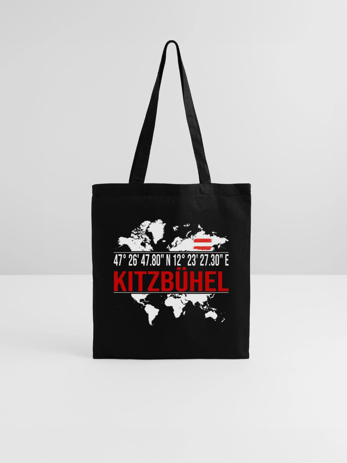 Kitzbühel - Stoffbeutel - Schwarz - Vorne