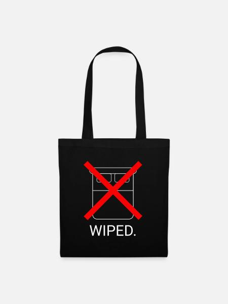 Minimalist Wiped Gaming Design - Stoffbeutel - Schwarz