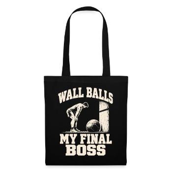 Wall Balls Hybrid Fitness Rennen Fitnessstudio Humor Männer - Stoffbeutel - Schwarz - Vorne