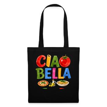 Ciao Bella Italian Food - Stoffbeutel - Schwarz - Vorne
