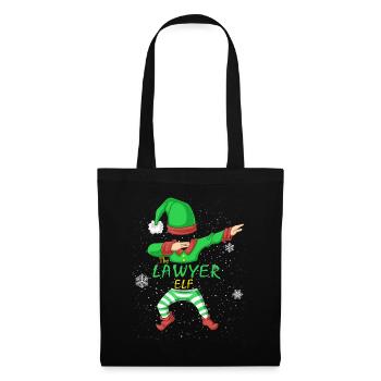 Anwalt Elf Matching Family Weihnachtsfeiertag - Stoffbeutel - Schwarz - Vorne