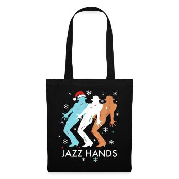 Jazz Hands Jazz Dance Tänzer Weihnachten - Stoffbeutel - Schwarz - Vorne