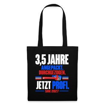 3,5 Jahre angepackt – SHK Profi 2027 - Stoffbeutel - Schwarz - Vorne