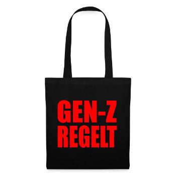 gen z regelt das - Stoffbeutel - Schwarz - Vorne